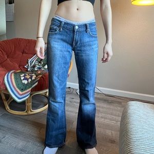 Vintage Low Rise Flared Jeans